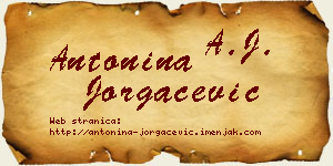 Antonina Jorgačević vizit kartica
